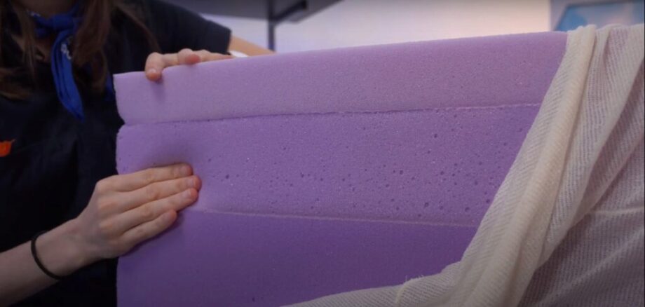 Purple mattress construction