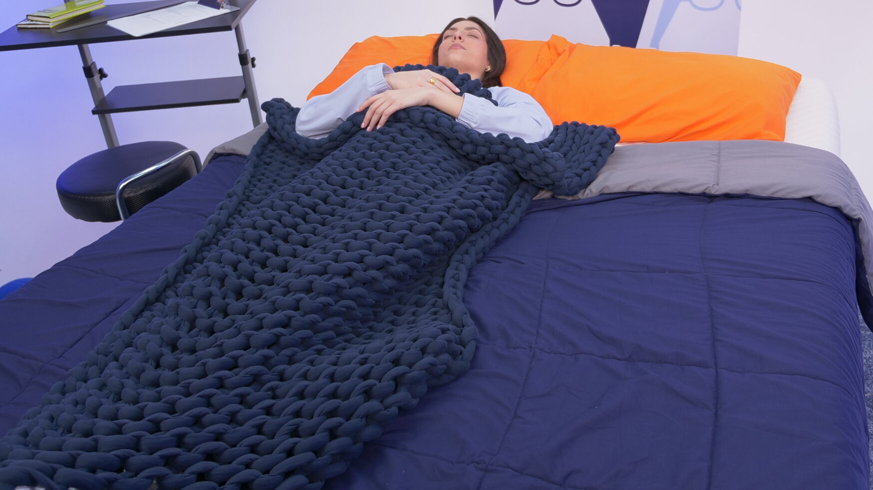 Chunky Knit Weighted Blanket – Bear Mattress