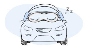 A sleeping car