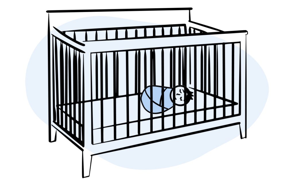 Baby sleeping in crib