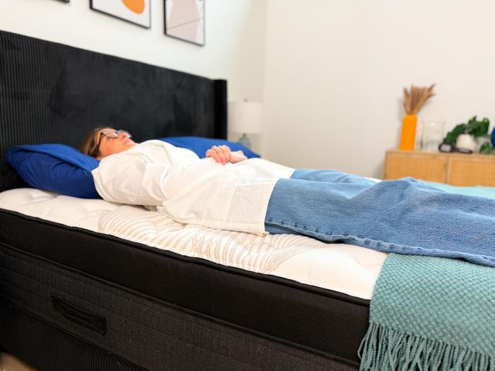 back sleeping on the nolah evolution luxury firm 2