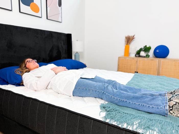 back sleeping on the titan core plus mattress 2