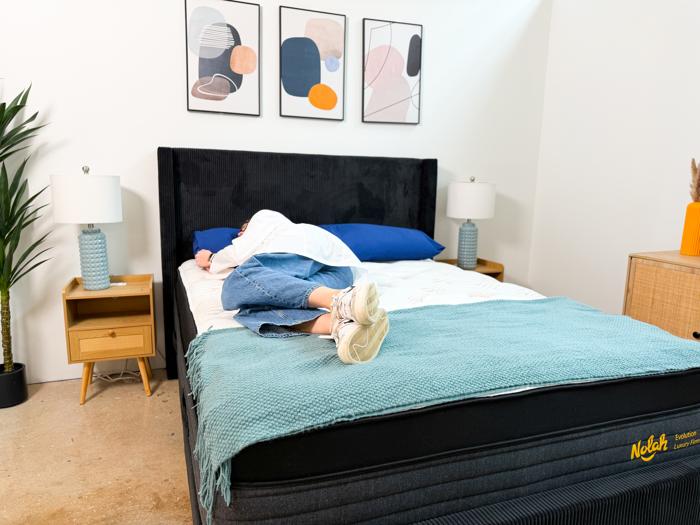side sleeping on the nolah evolution luxury firm