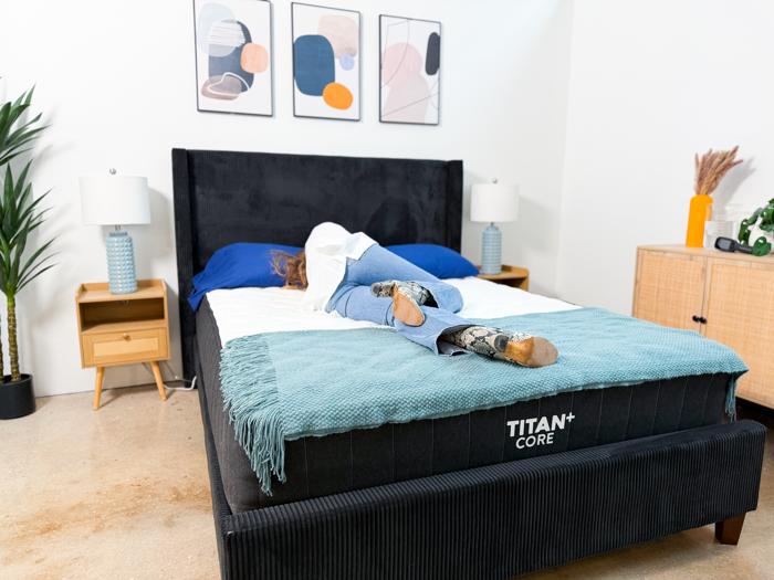 side sleeping on the titan core plus mattress