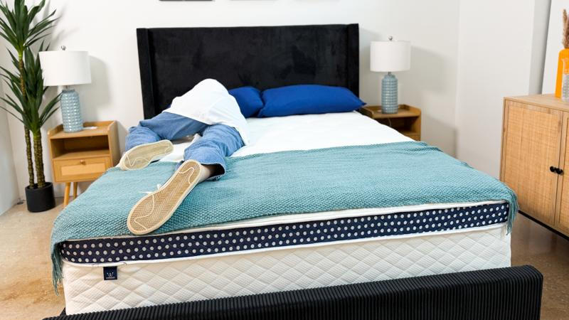 side sleeping on the winkbed luxury firm mattress 1