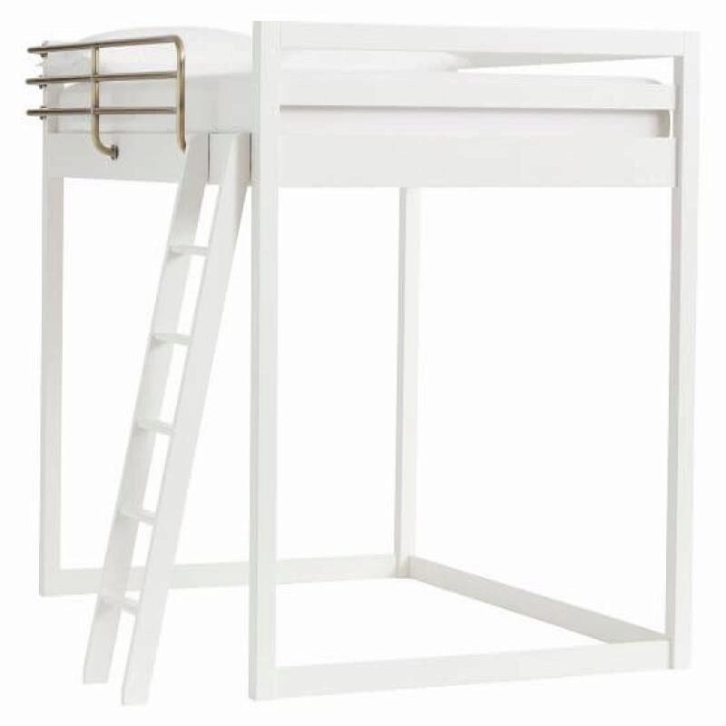 pottery barn white loft bed