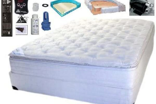 sanctuary free flow king size hardside waterbed mattress